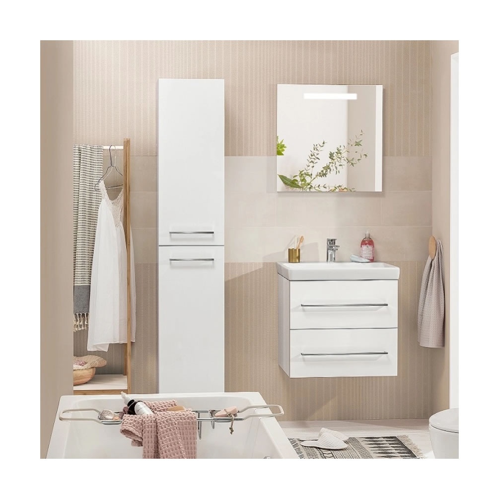 Lifestyle image of Villeroy & Boch Avento White Tall Cabinet